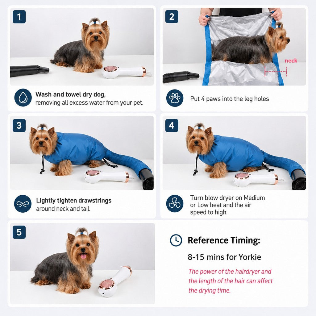 Speedy Yorkie Drying Bag