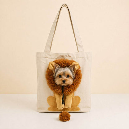 Lion Yorkie Carrier Bag