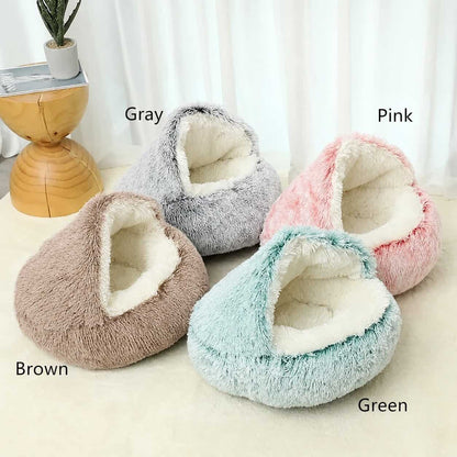 Fluffy Yorkie Cave Bed