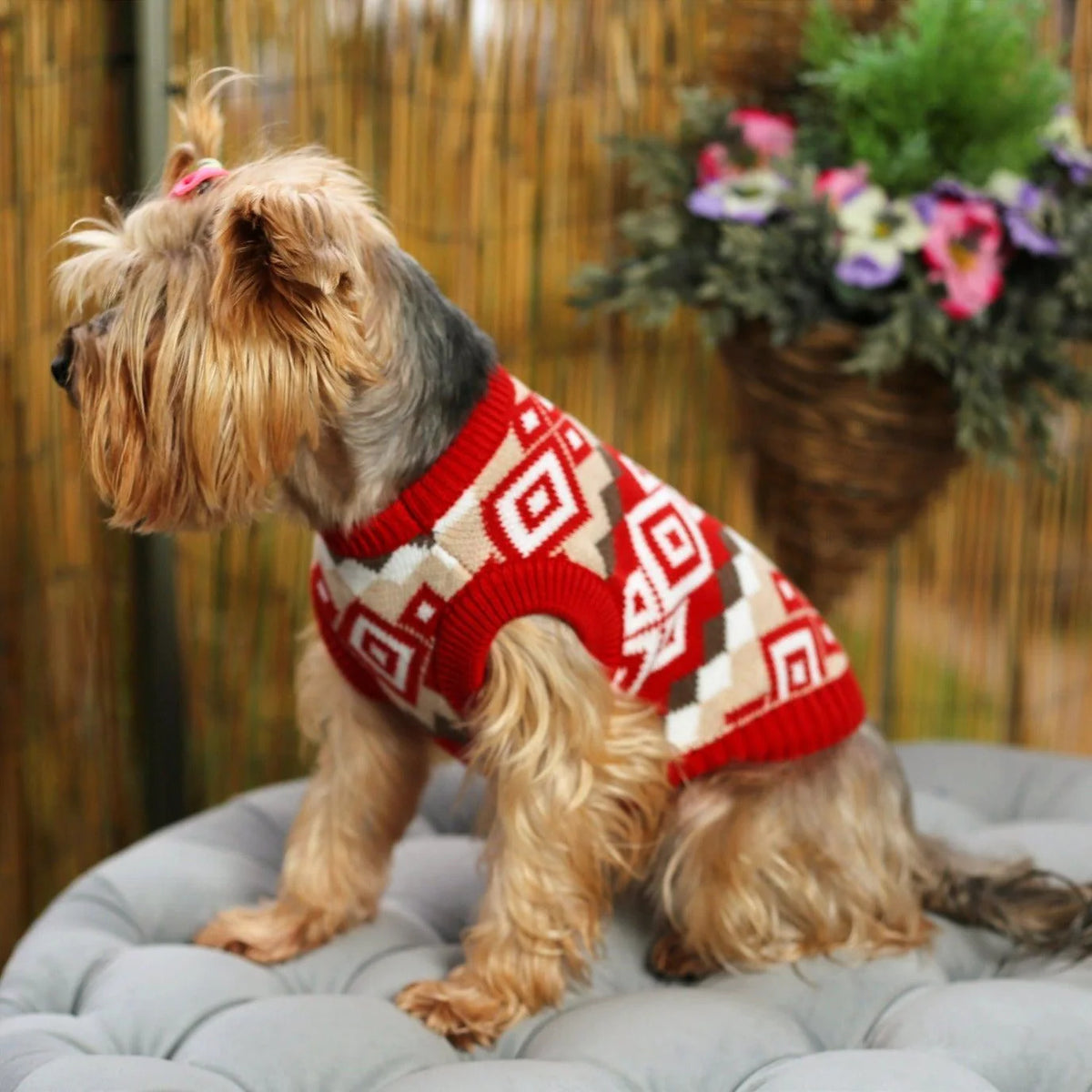 Cozy Aztec Yorkie Sweater