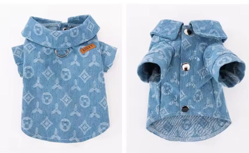 Denim Yorkie shirt