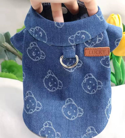Denim Yorkie shirt