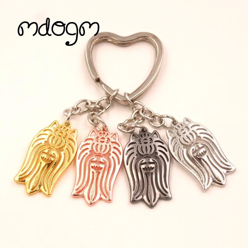 Yorkie Heartstrings Keychain