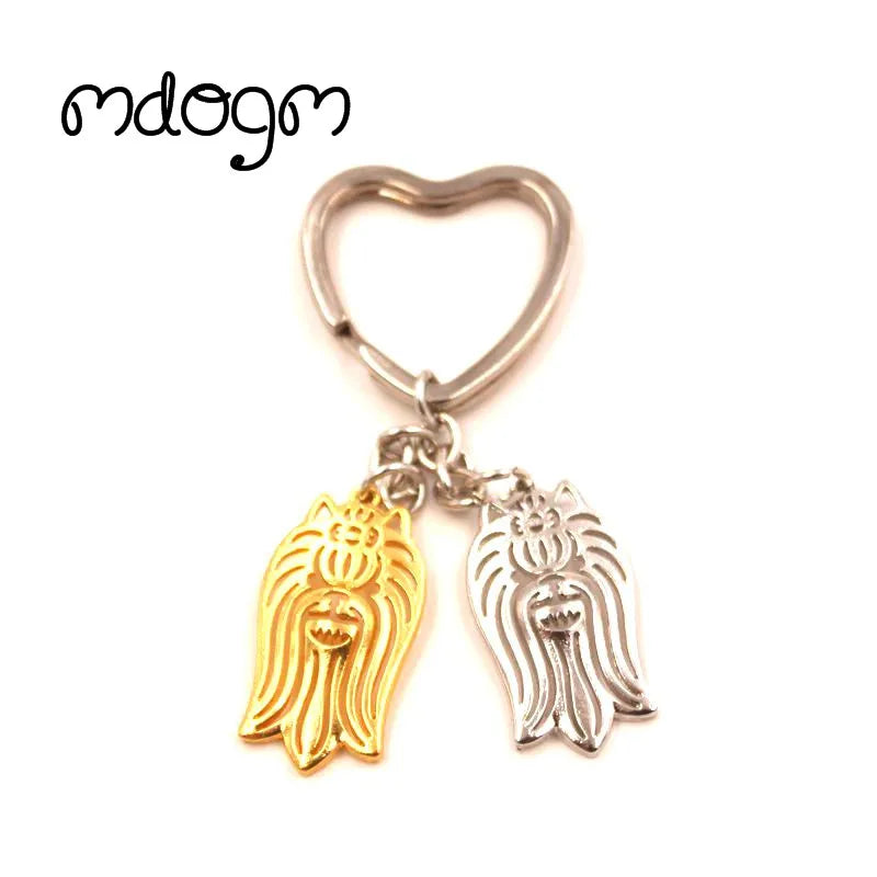 Yorkie Heartstrings Keychain