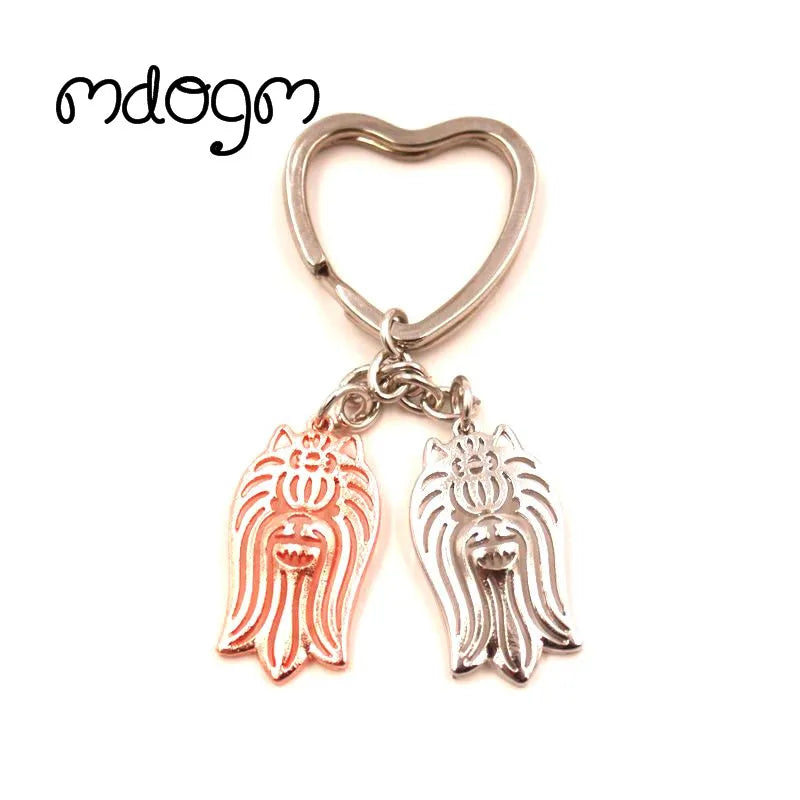 Yorkie Heartstrings Keychain