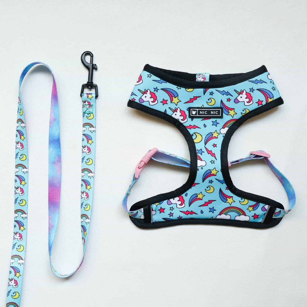 Blue Unicorn Yorkie Harness
