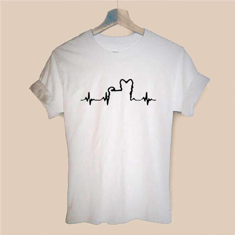 Heartbeat Yorkie T-shirt