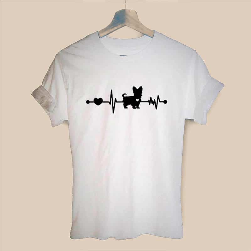 Heartbeat Yorkie T-shirt