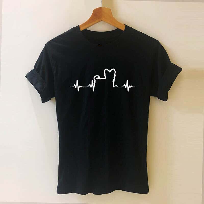 Heartbeat Yorkie T-shirt