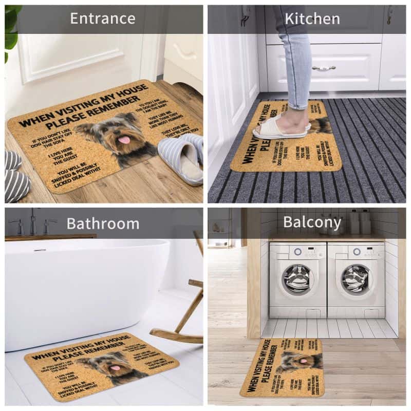 House Rules Yorkie Doormat