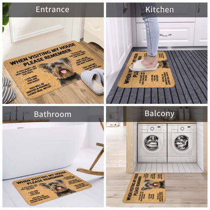 House Rules Yorkie Doormat