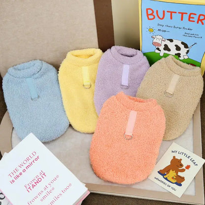warm yorkie plush sweatshirt