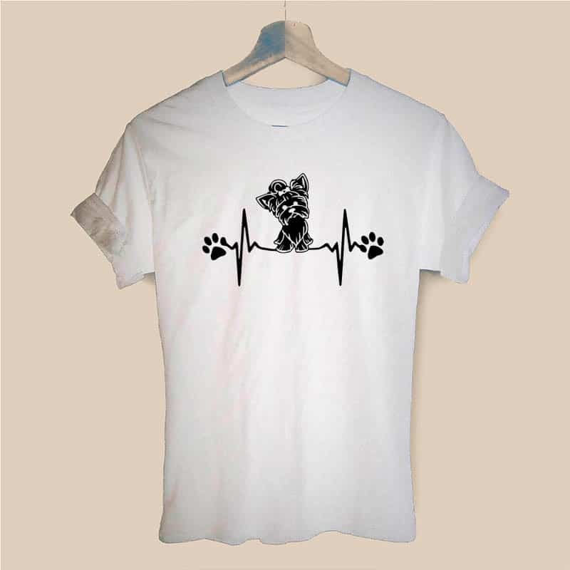 Heartbeat Yorkie T-shirt