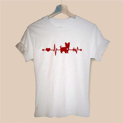 Heartbeat Yorkie T-shirt