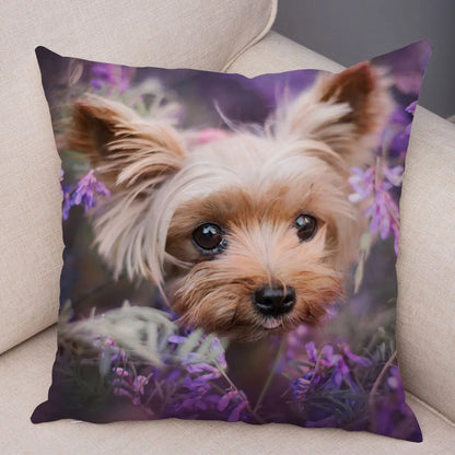 Mini Yorkie Cushion Cover