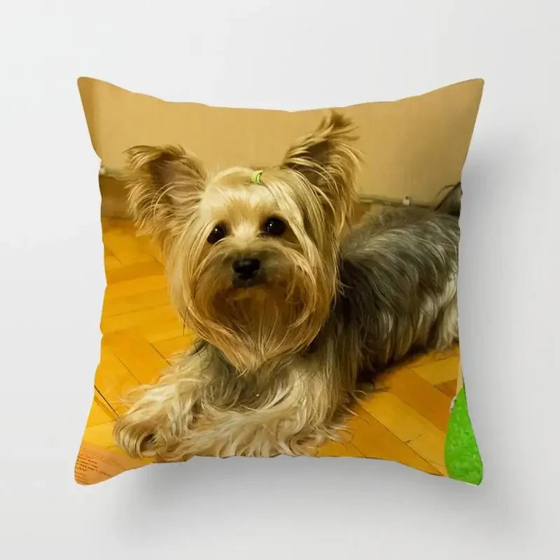 Yorkie Decor Pillow Case
