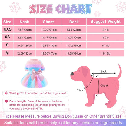 Rainbow Winter Yorkie Dress