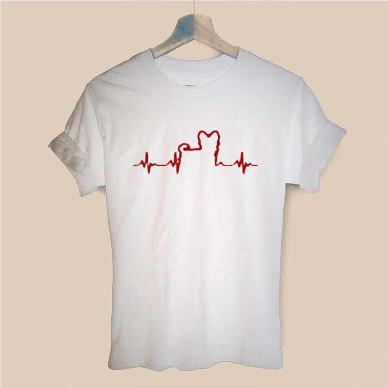 Heartbeat Yorkie T-shirt