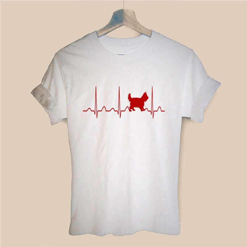 Heartbeat Yorkie T-shirt