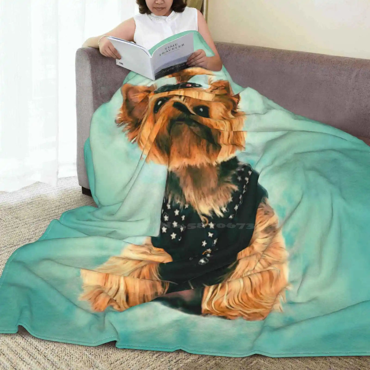 Yorkie Bliss Throw Blanket