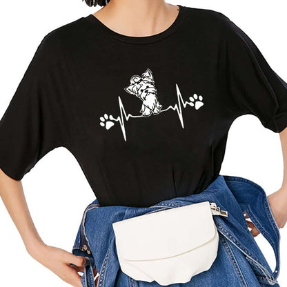 Heartbeat Yorkie T-shirt