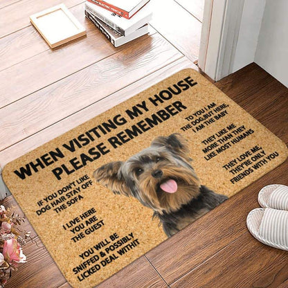 House Rules Yorkie Doormat
