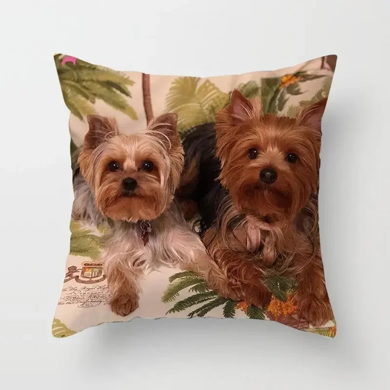 Yorkie Decor Pillow Case