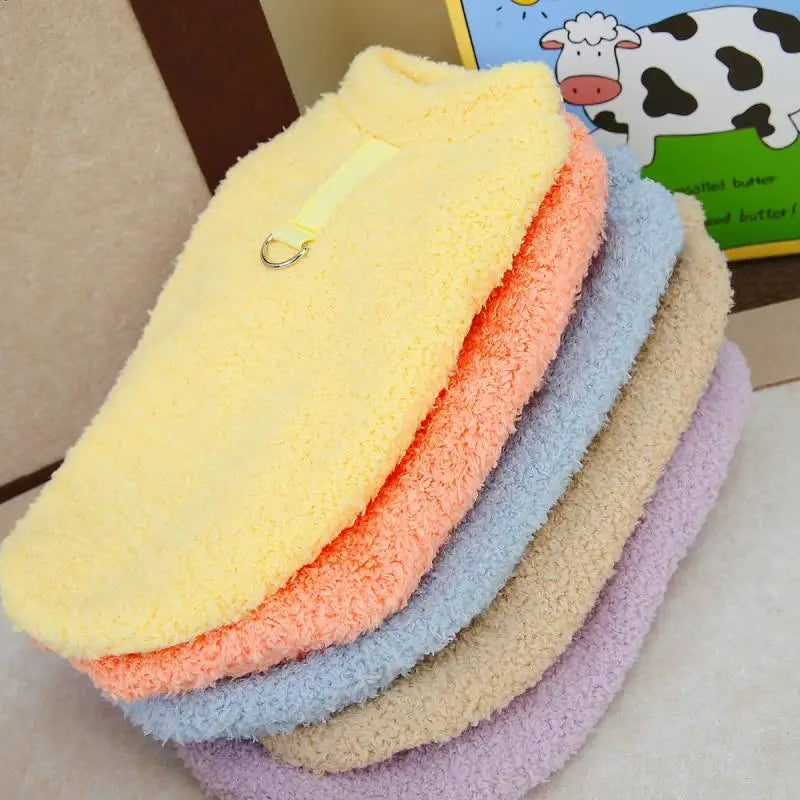 warm yorkie plush sweatshirt