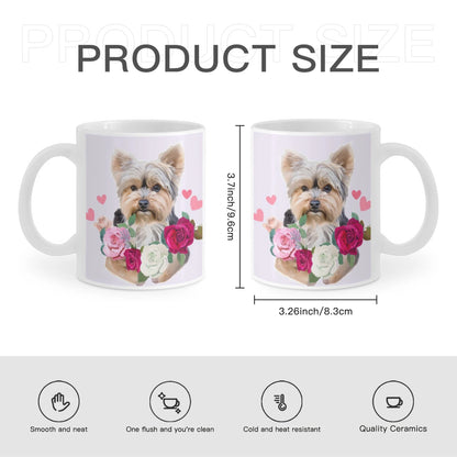 Yorkie Flowers Mug