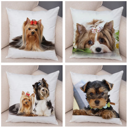 Mini Yorkie Cushion Cover