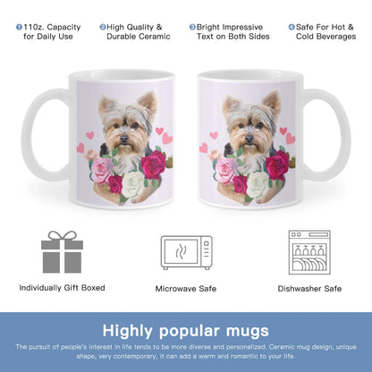 Yorkie Flowers Mug