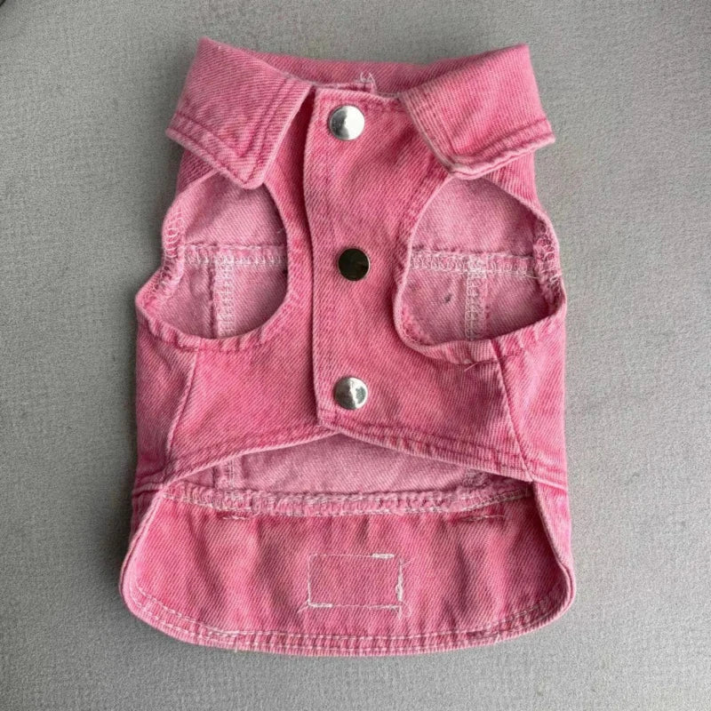 summer denim yorkie vest