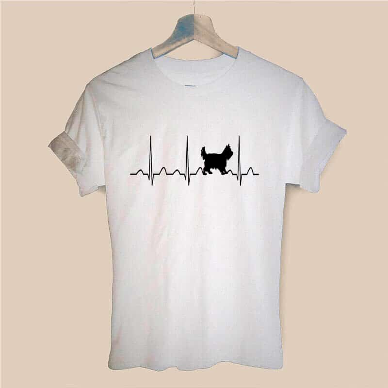 Heartbeat Yorkie T-shirt
