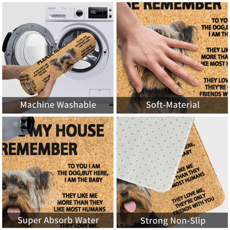 House Rules Yorkie Doormat
