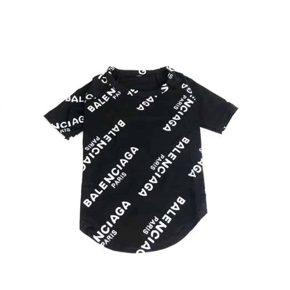 pawenciaga black designer dog t-shirt