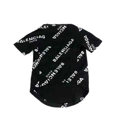pawenciaga black designer dog t-shirt