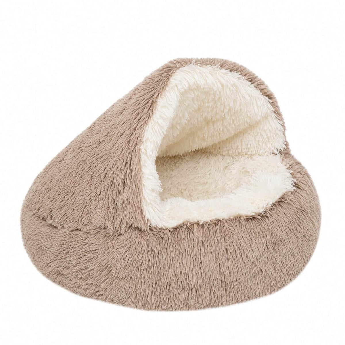 Fluffy Yorkie Cave Bed