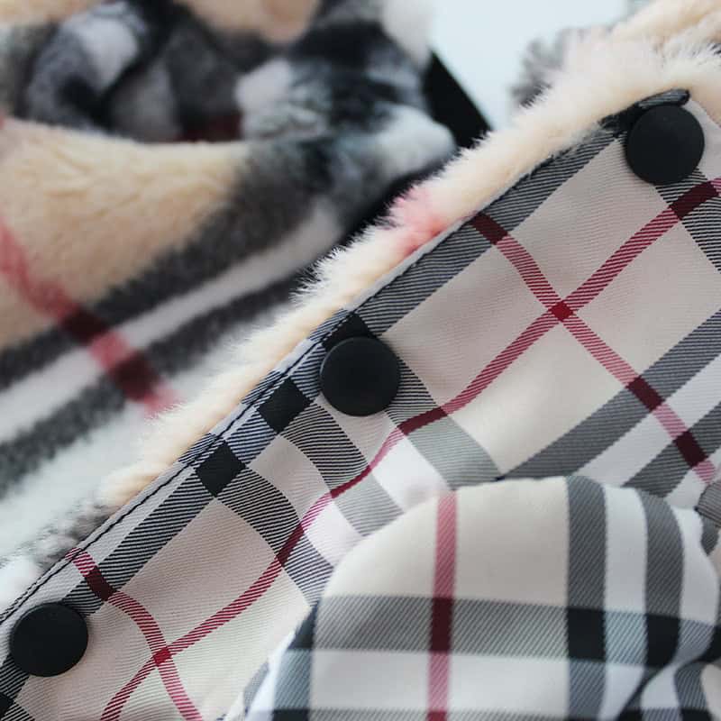 Double Sided Plaid Yorkie Jacket