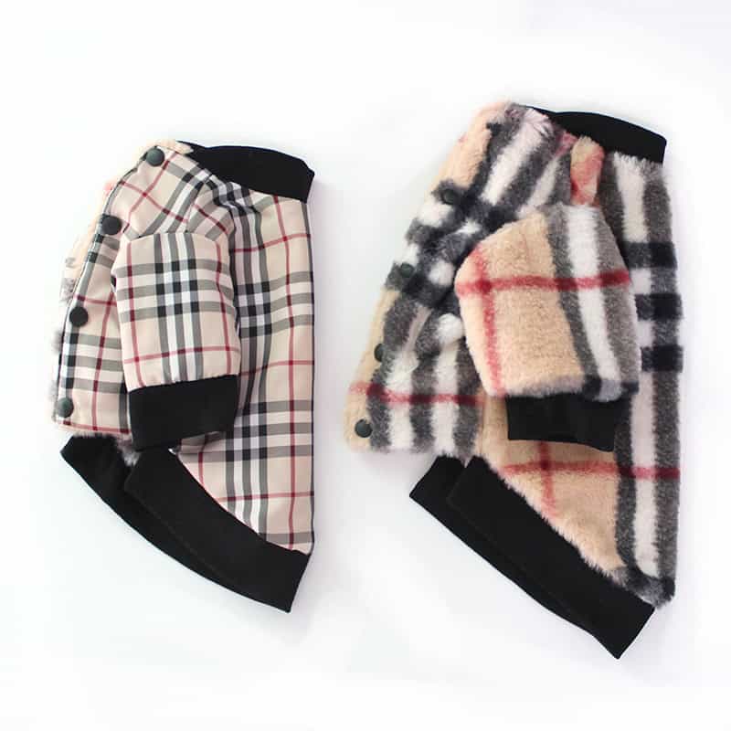 Double-Sided Plaid Yorkie Jacket Yorkies Gram