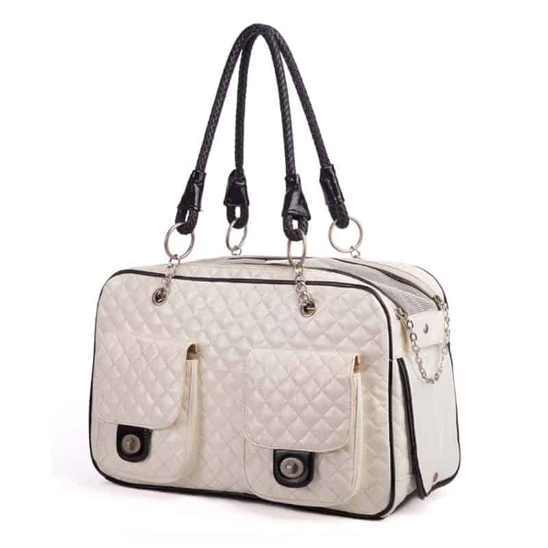 white peco luxury dog carrier