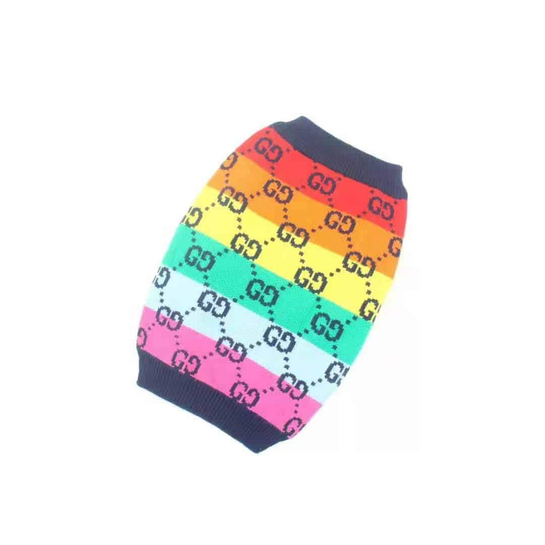 Pawcci Multicolor Striped Small Dog Sweater
