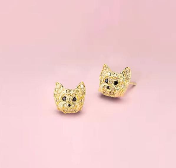 Yorkie Sparkle Studs