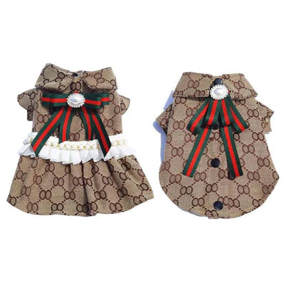 Yorkie Designer Dog Dress & Shirt