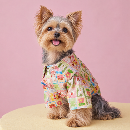 Summer Casual Yorkie Shirt - Beige
