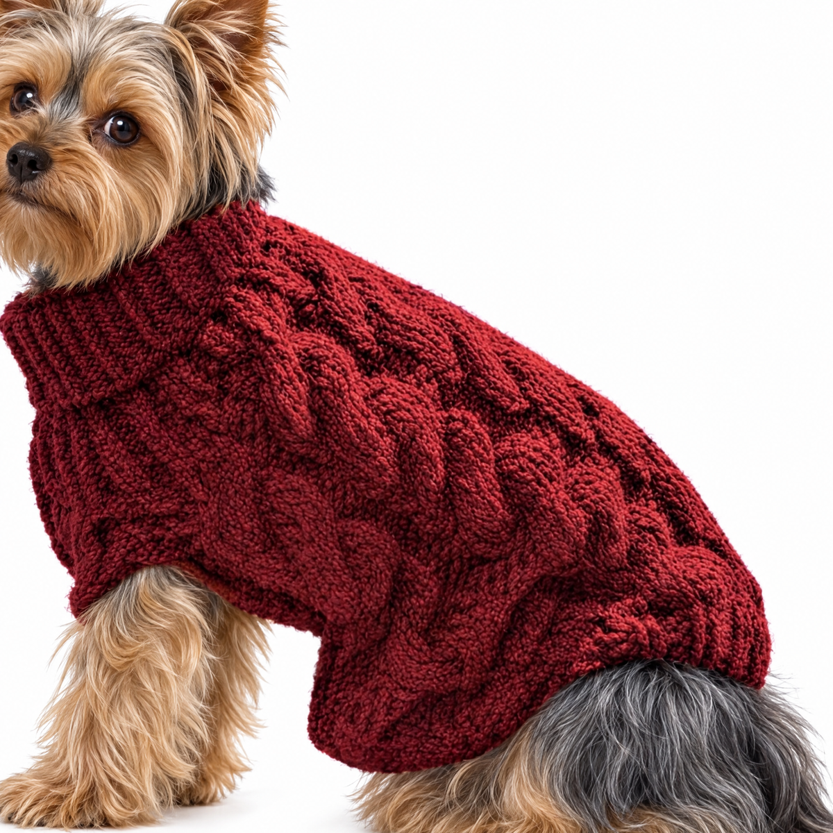 Soft Yorkie Sweater - Red