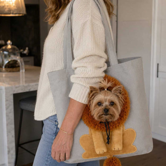 Lion Yorkie Carrier Bag