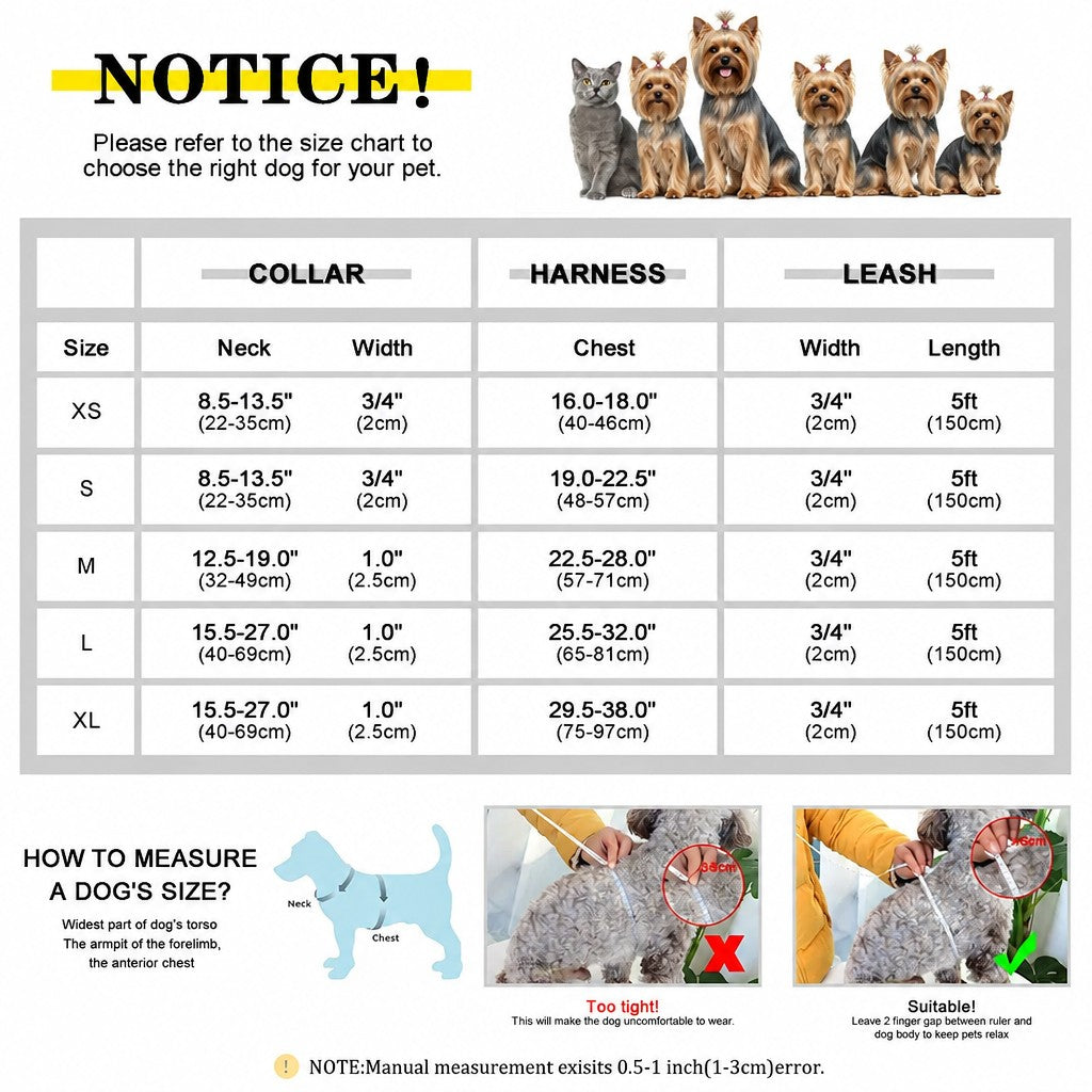 No-Pull Yorkie Harness & Collar