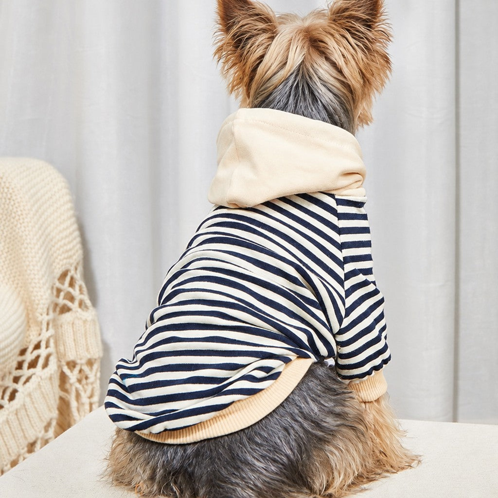Striped Small Yorkie Hoodie