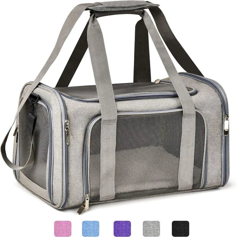 Mesh yorkie carrier bag