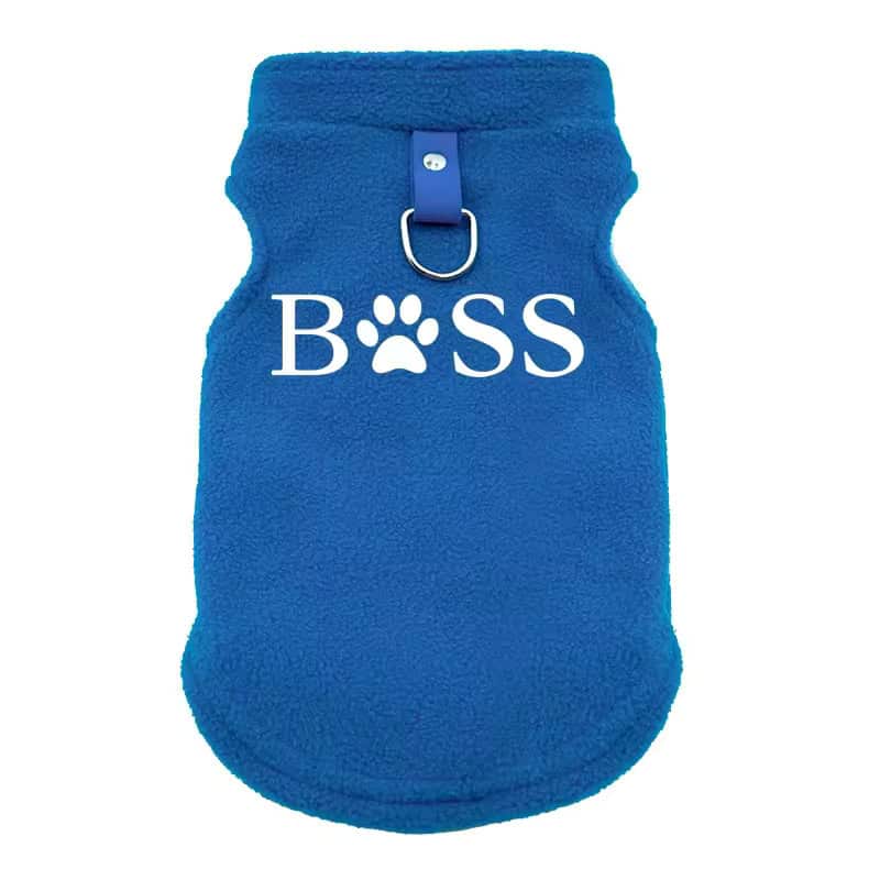 blue Who Is Your Boss Yorkie Coat